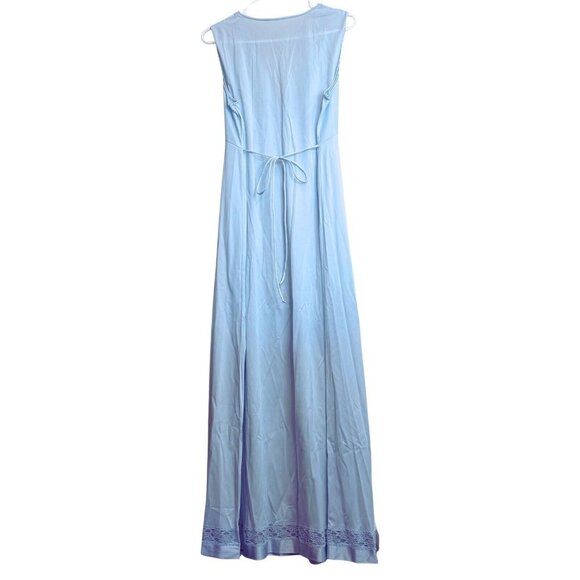 Henson Kickernick Sky Blue Vintage Nylon Tricot Lingerie Gown - Size Small - Picture 4 of 6